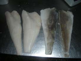 Frozen Light salted Atlantic Cod fillet 2